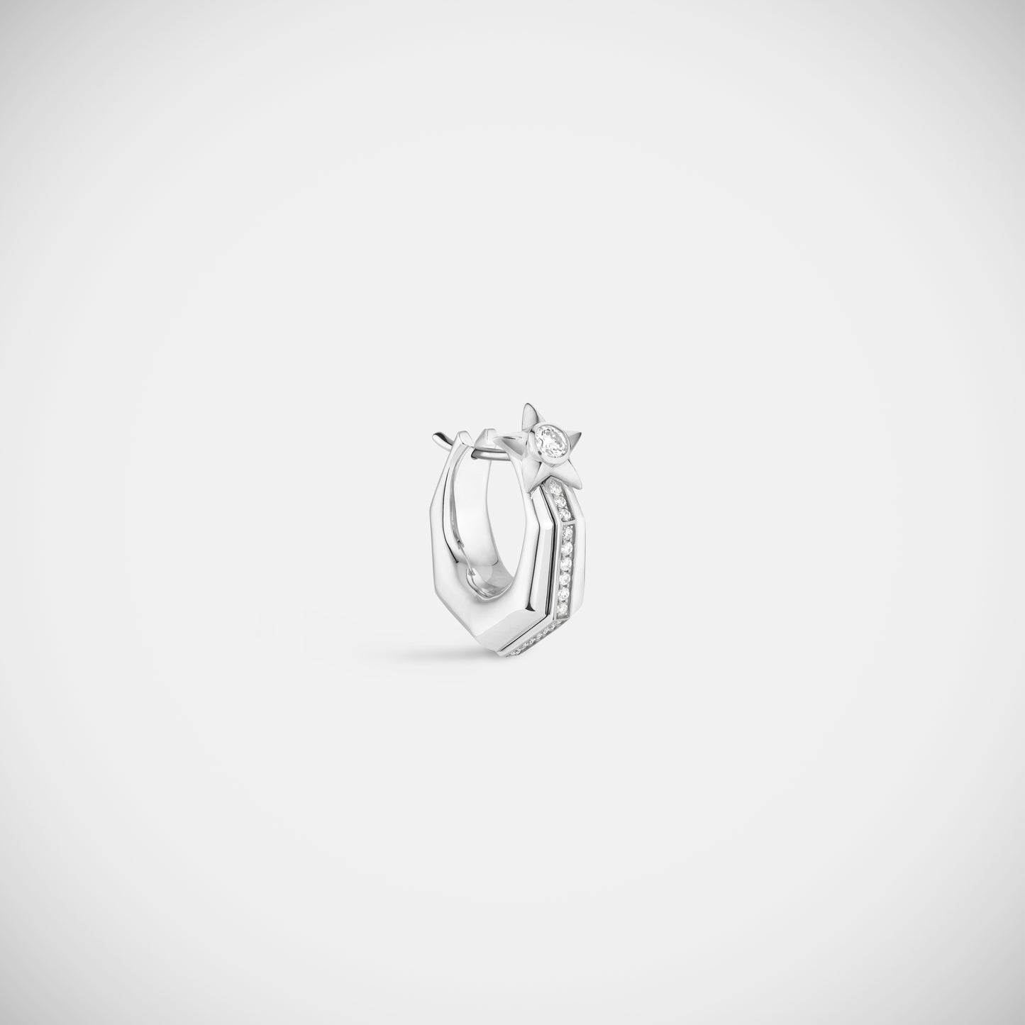 Marie Lichtenberg Staging Earring Baba Small Diamond Earring White Gold