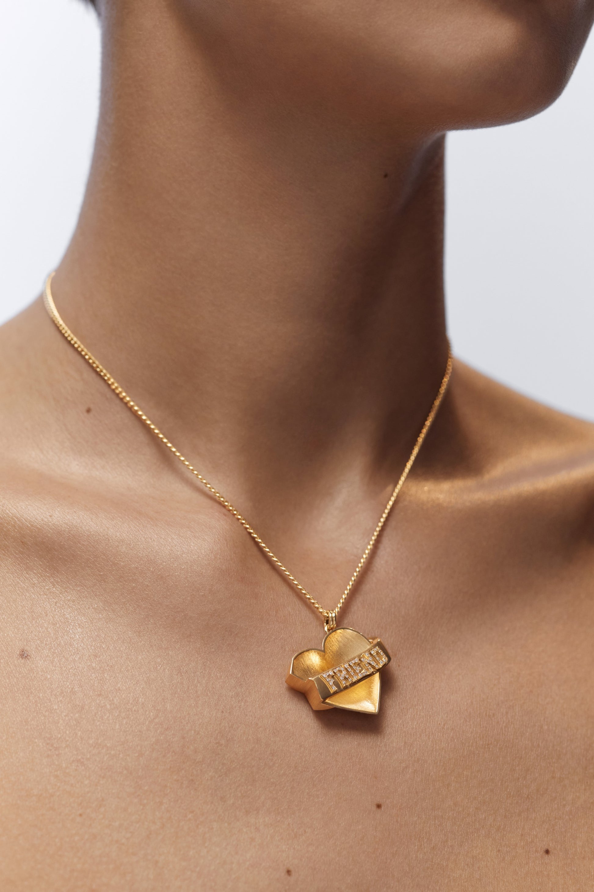 Marie Lichtenberg Staging Charm Best Friend charms on Gourmette Chains