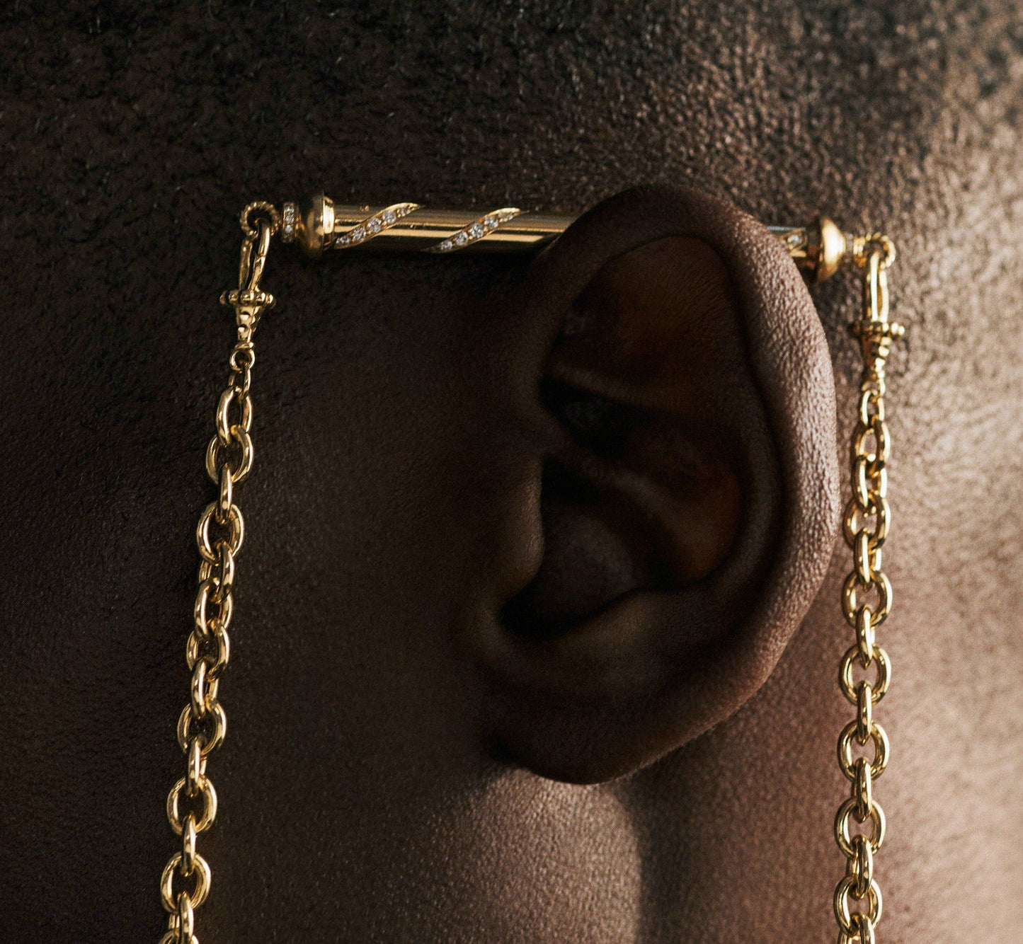 Marie Lichtenberg Staging Pendant Candy Cane Gold