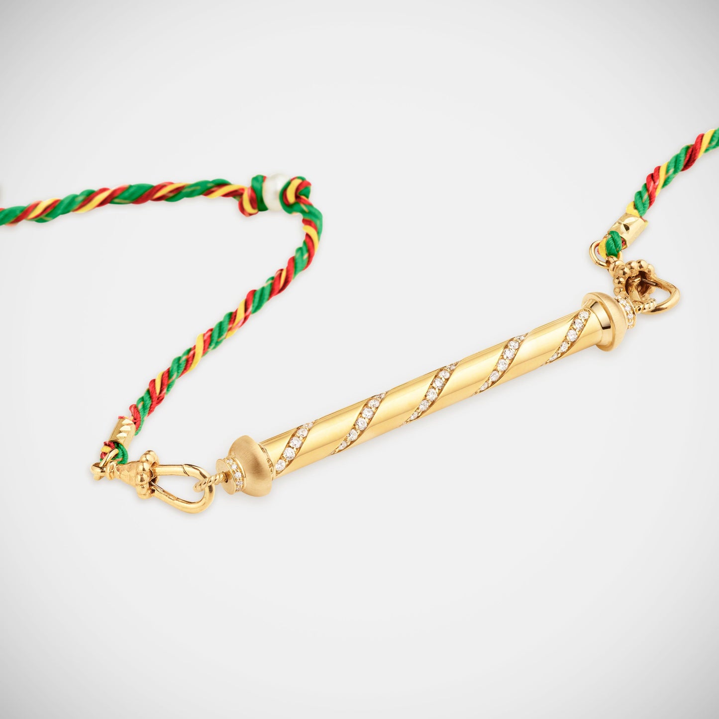 Marie Lichtenberg Staging Pendant Candy Cane Gold