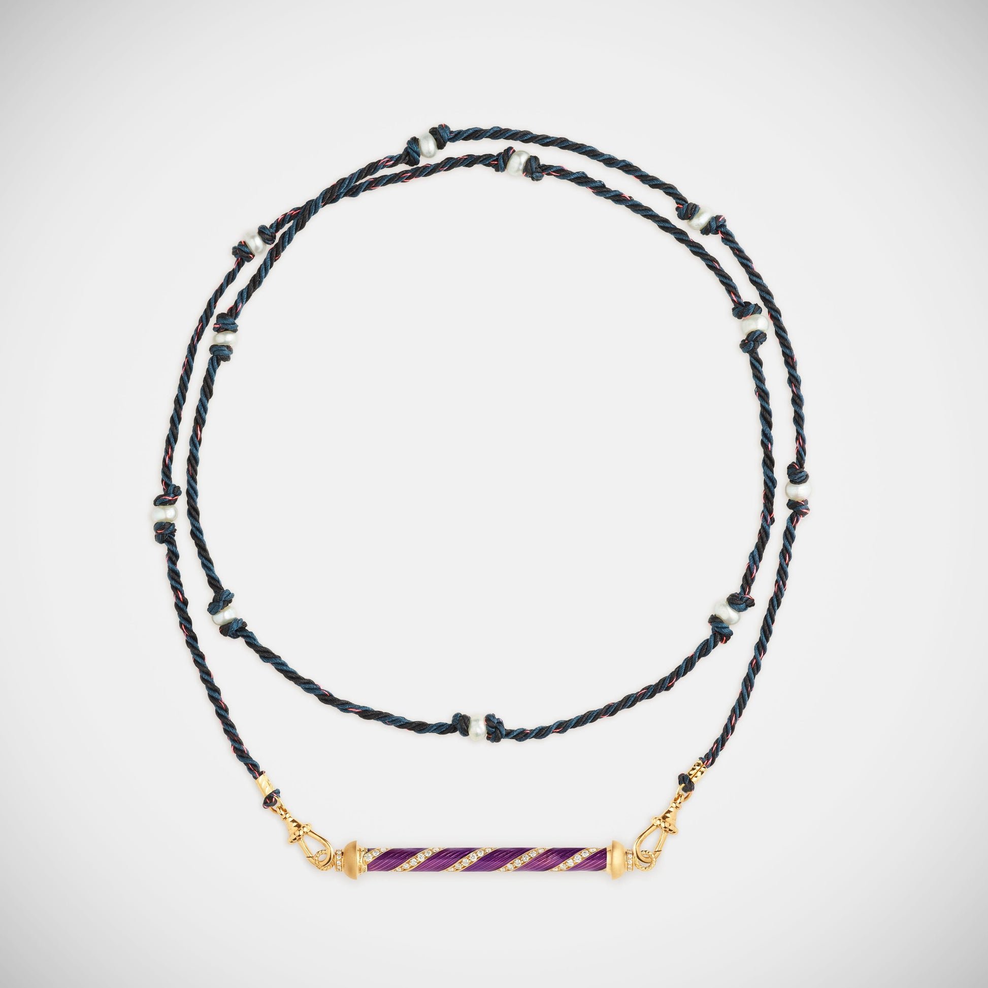 Marie Lichtenberg Staging Pendant Candy Cane Purple