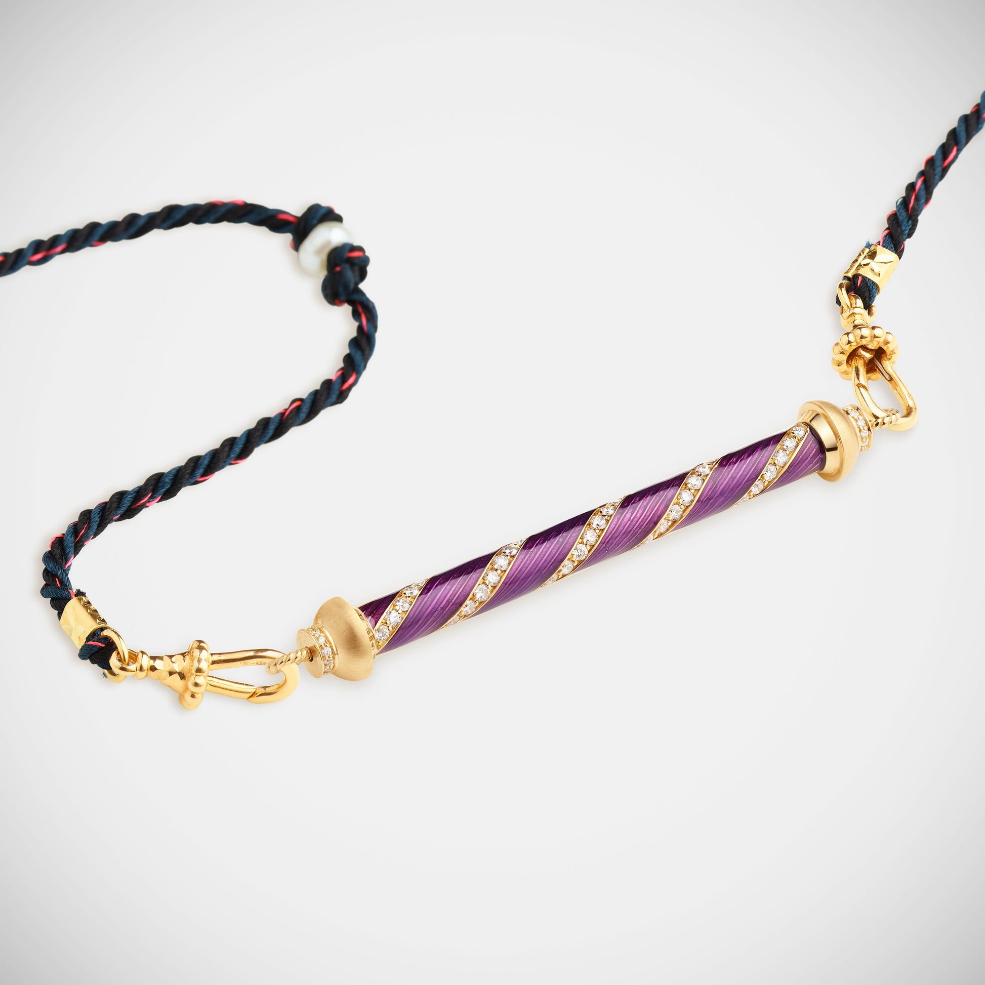 Marie Lichtenberg Staging Pendant Candy Cane Purple