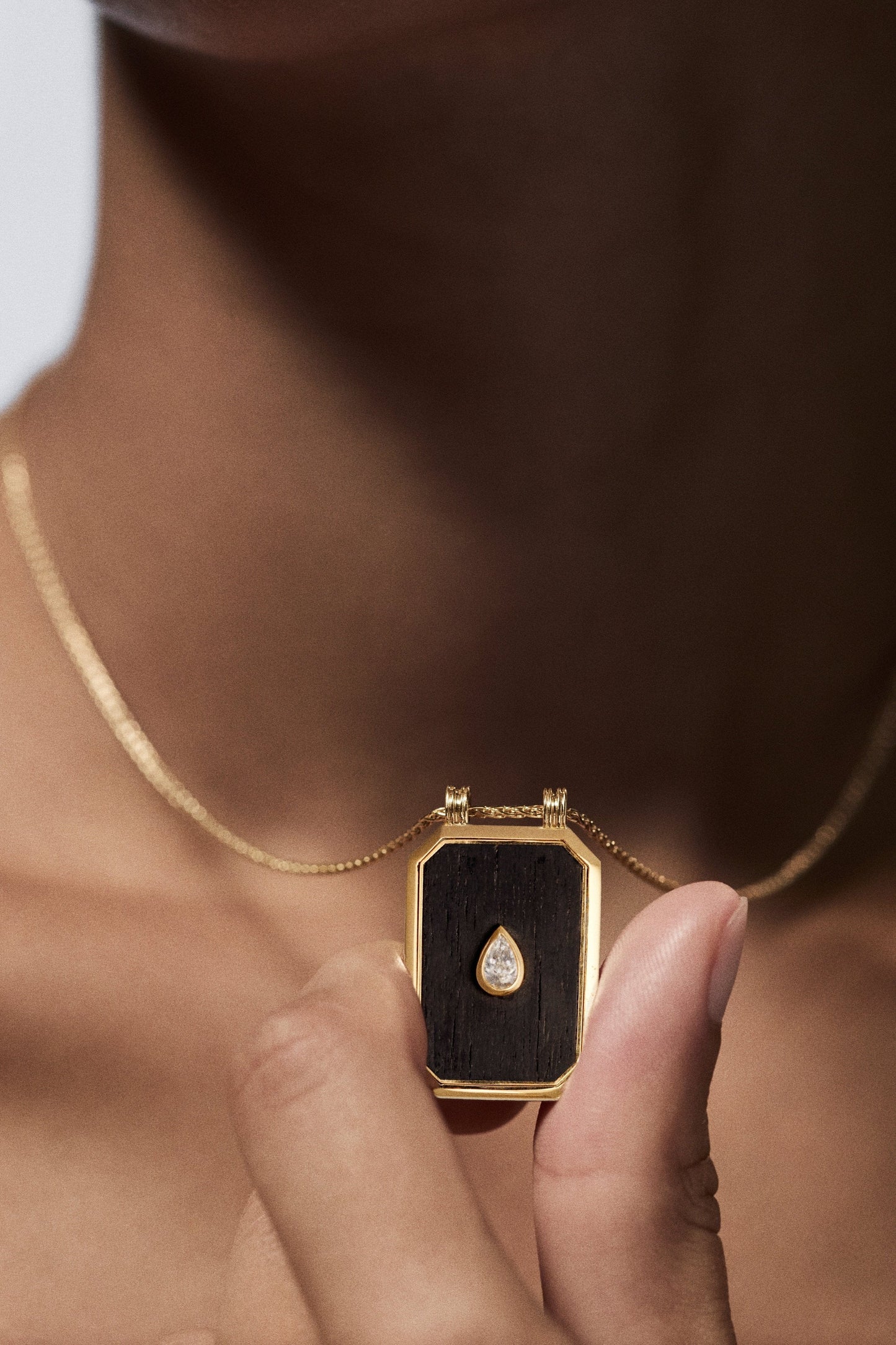 Marie Lichtenberg Staging Scapulaires Ebony Pear Scapular