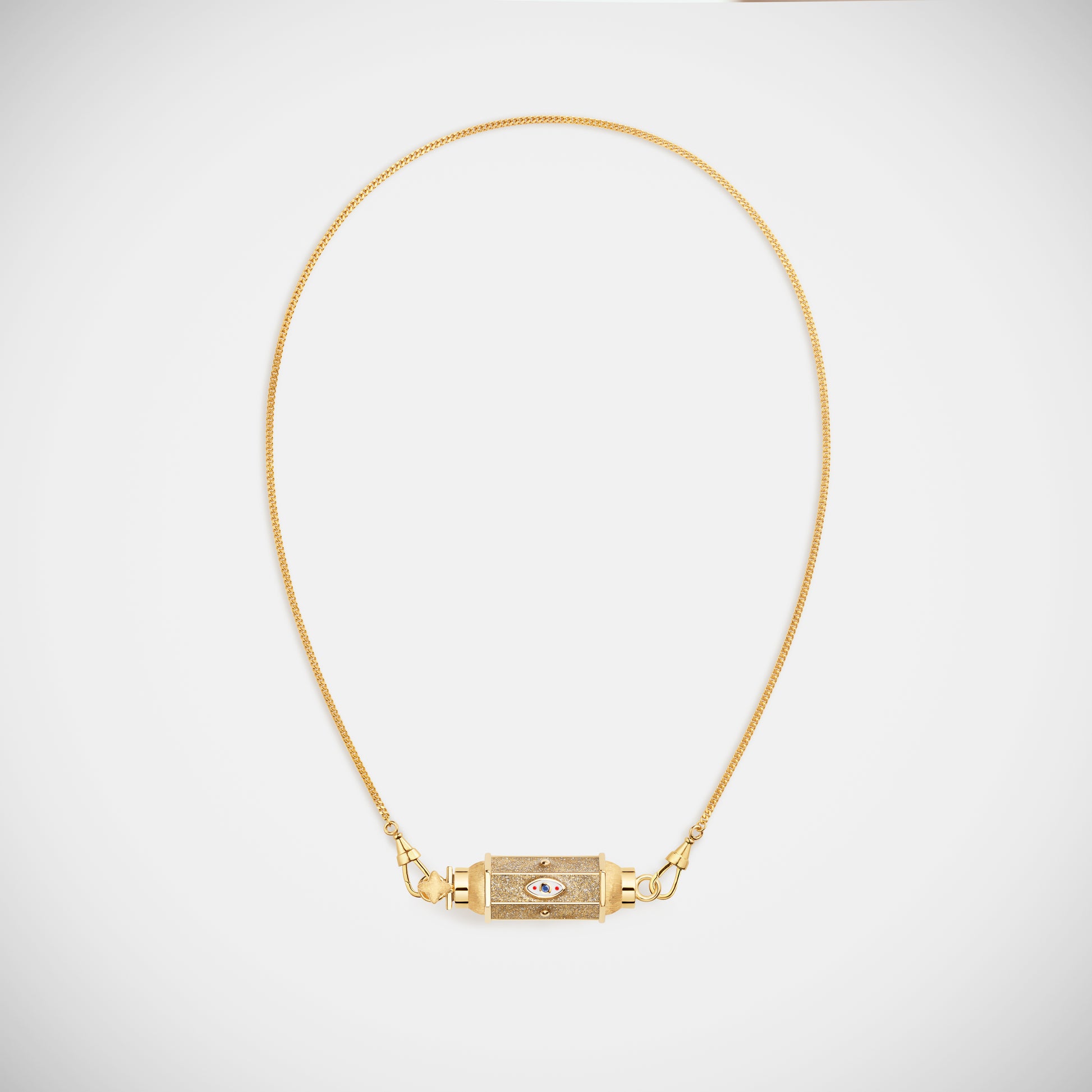Marie Lichtenberg Staging Baby locket Evil Eye Gold Baby Locket Necklace
