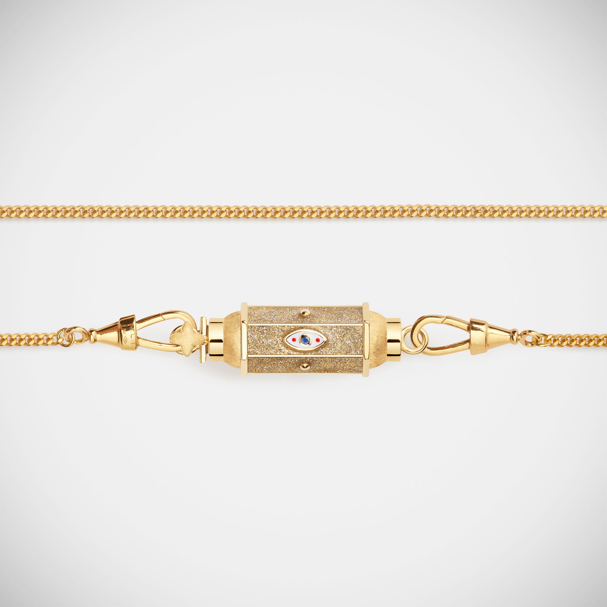 Marie Lichtenberg Staging Baby locket Evil Eye Gold Baby Locket Necklace