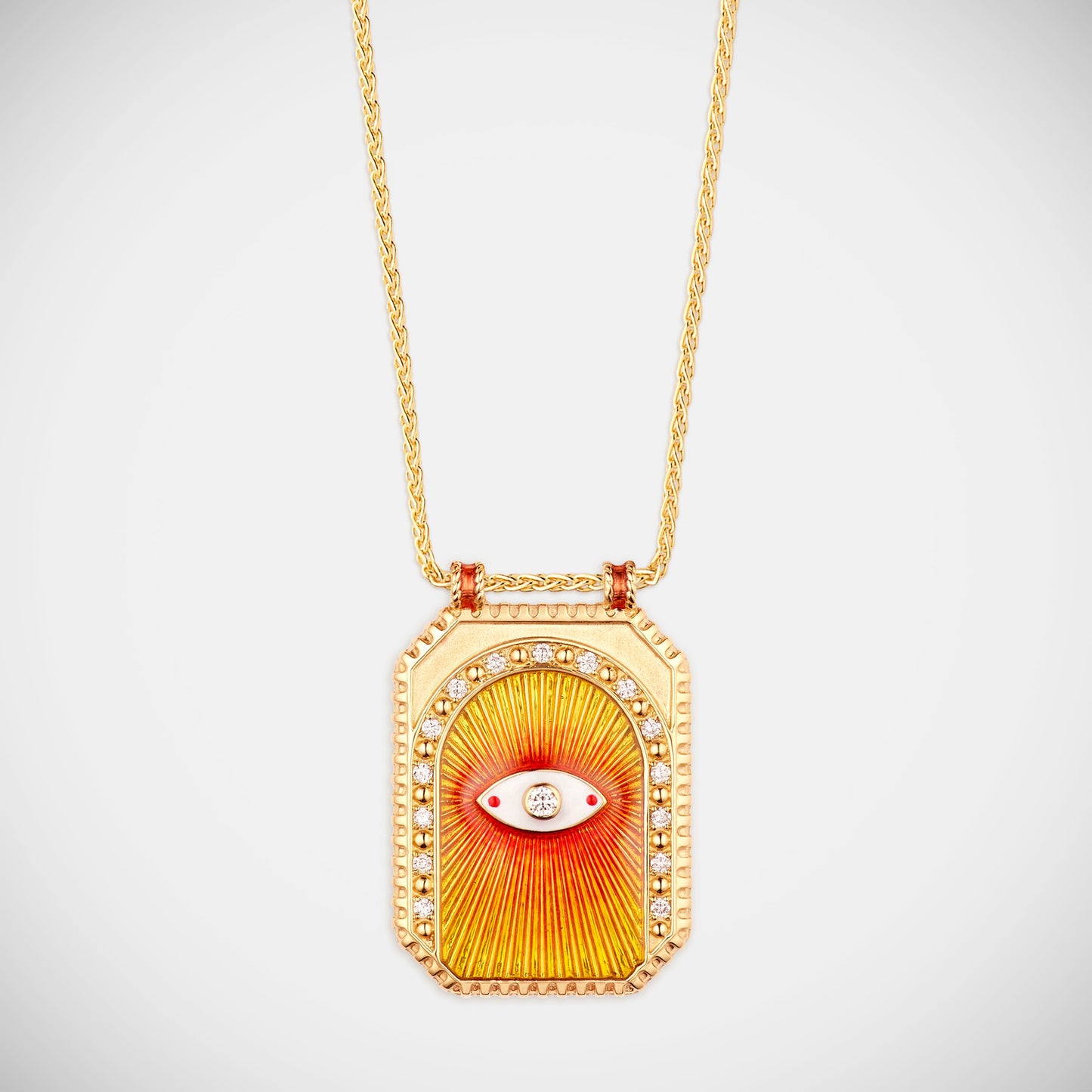 Marie Lichtenberg Staging Scapulaires Eye protect orange scapular