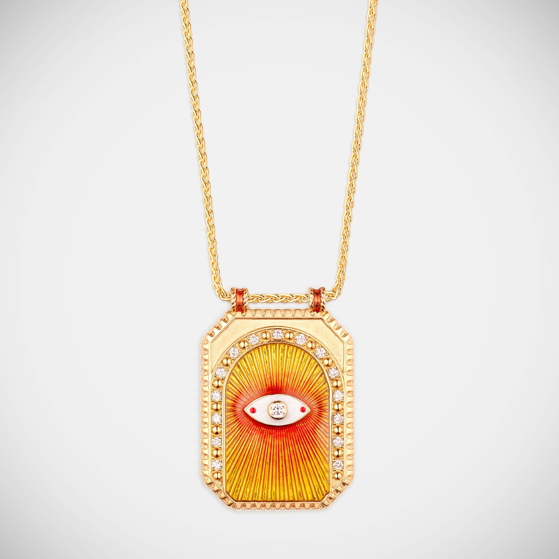 Marie Lichtenberg Staging Scapulaires Eye protect orange scapular