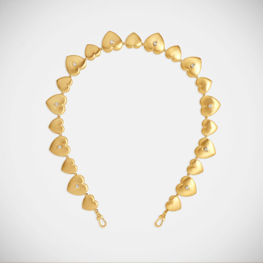 Marie Lichtenberg Staging Chain Heart diamond chain 14k 37cm