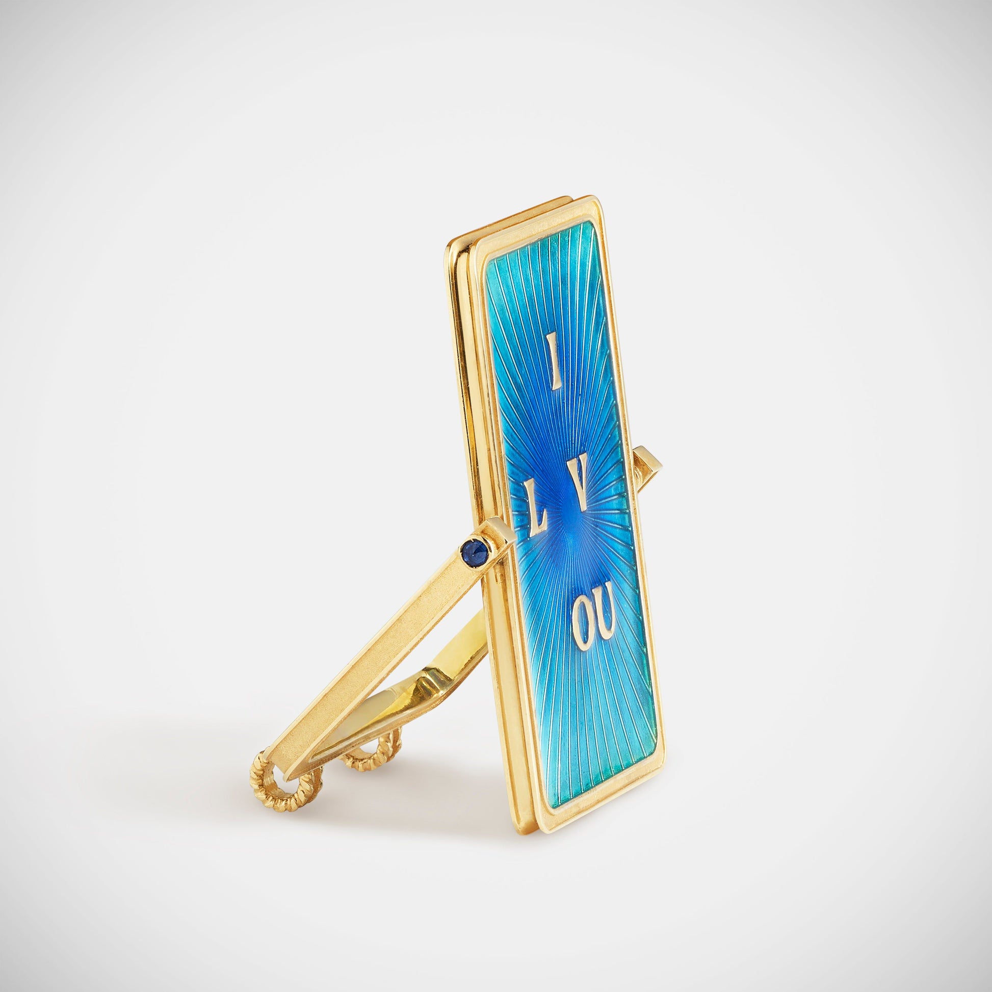 Marie Lichtenberg Staging Scapulaires Love You Spinning Scapular on Rosa Classic Chain