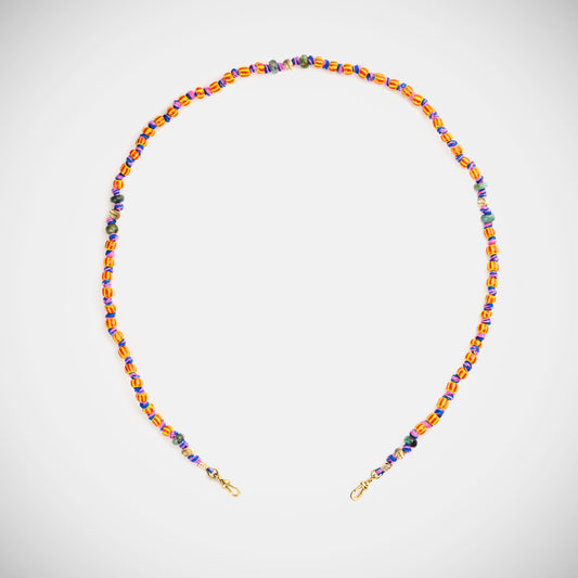 Marie Lichtenberg Staging Link Mauli beads ghana yellow & red 35cm