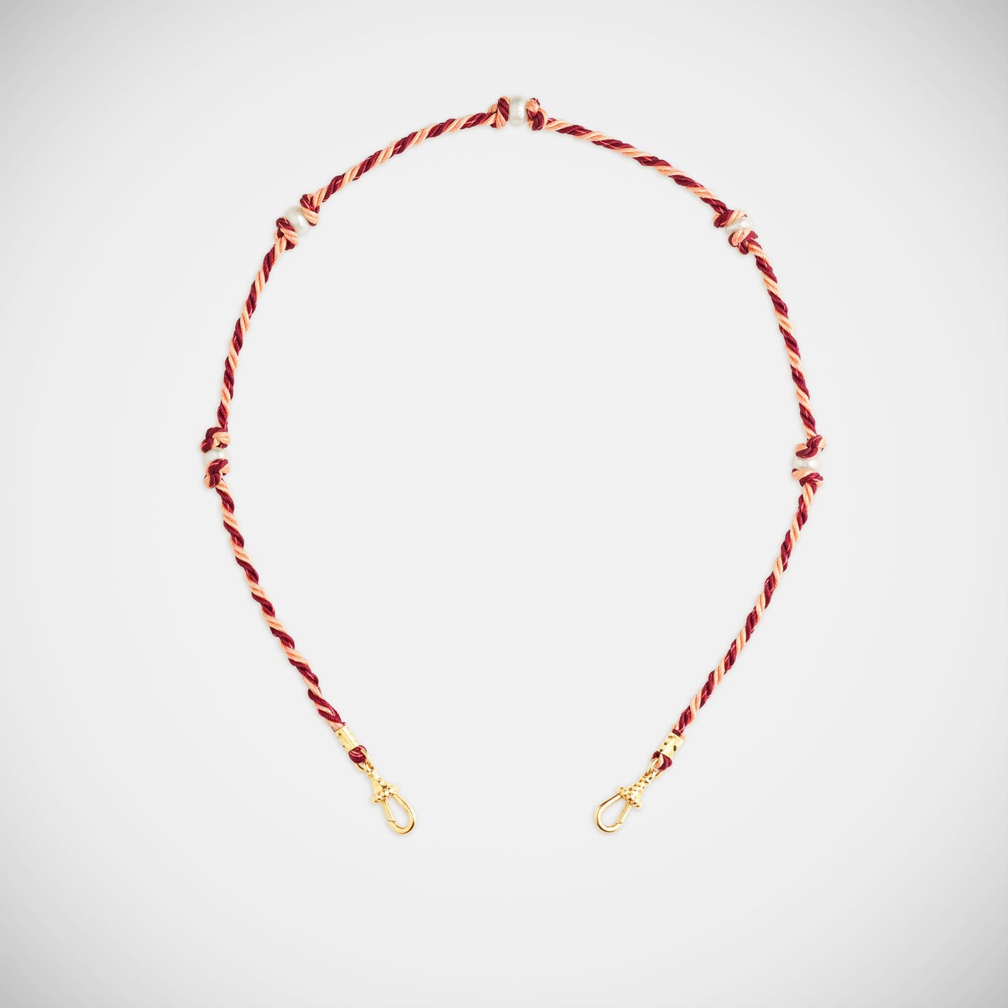 Marie Lichtenberg Staging Link Mauli Silky Burgundy and Beige 35cm