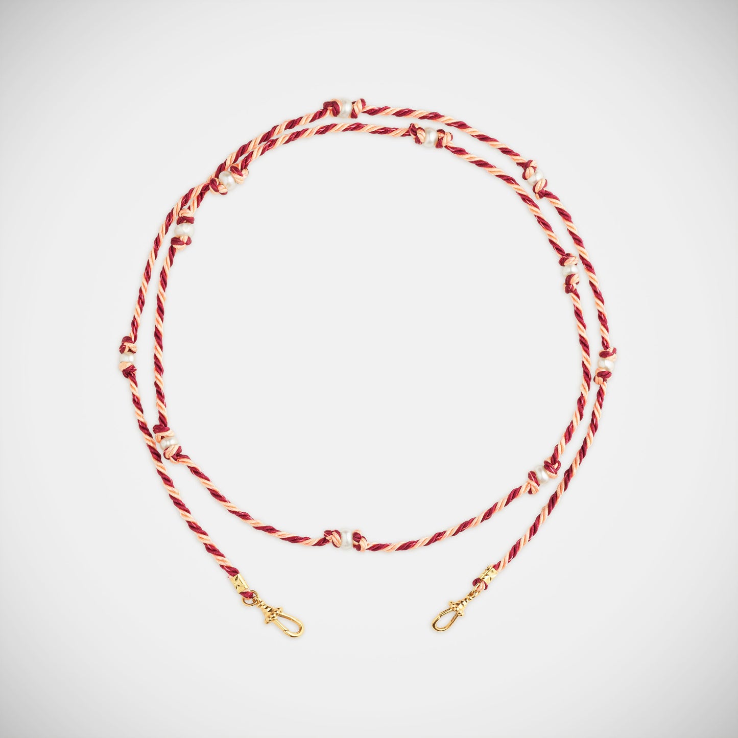 Marie Lichtenberg Staging Link Mauli Silky Burgundy and Beige 73cm