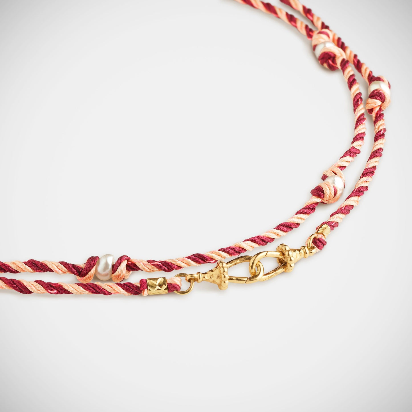 Marie Lichtenberg Staging Link Mauli Silky Burgundy and Beige 73cm