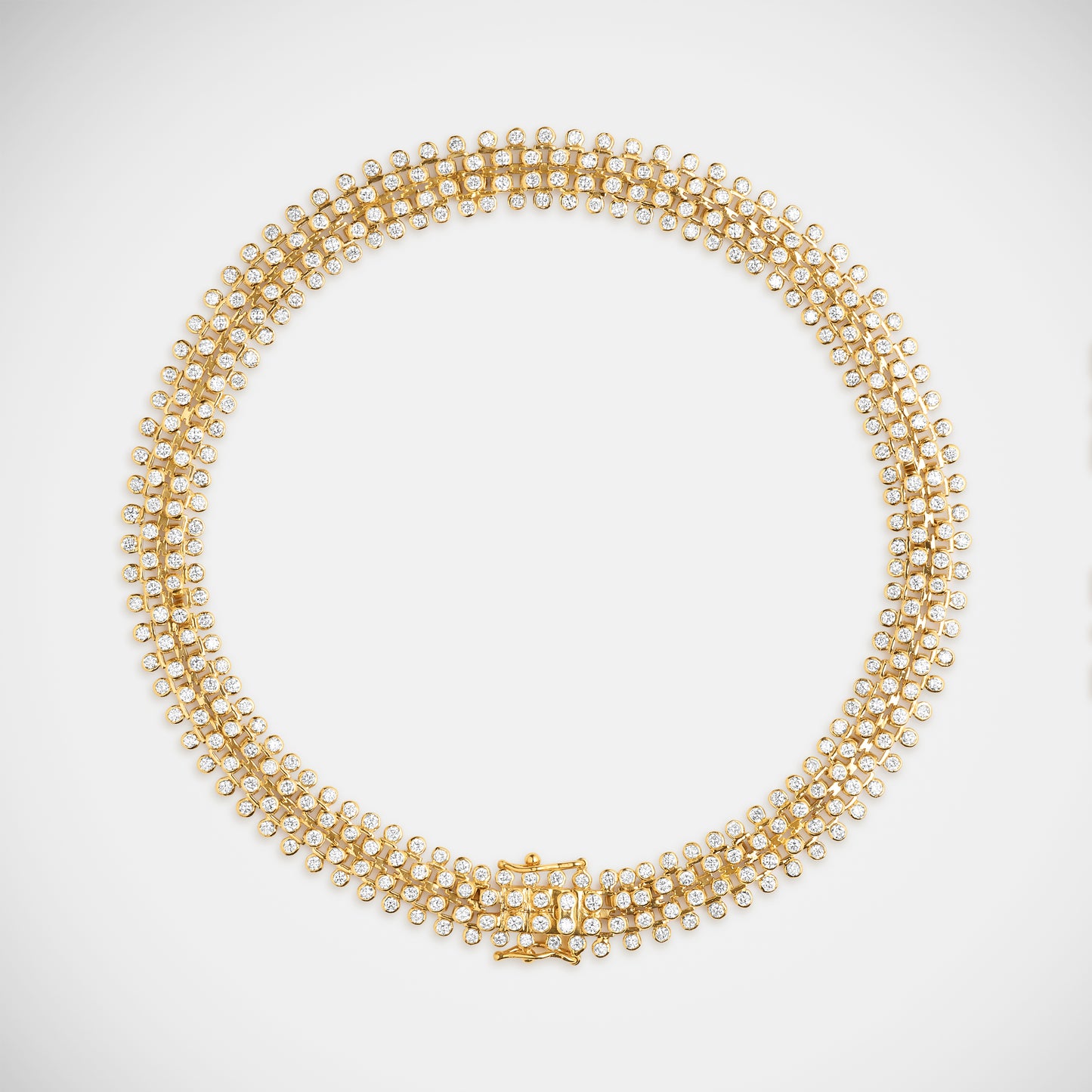 Marie Lichtenberg Staging Chain Mesh Diamonds Anklet 28cm