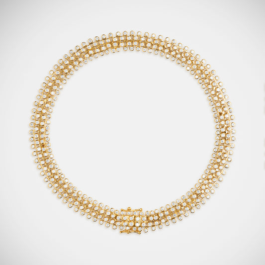 Marie Lichtenberg Staging Chain Mesh Diamonds Anklet 28cm