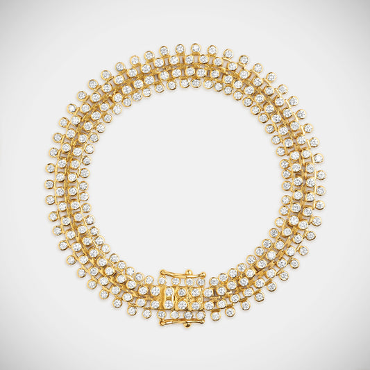 Marie Lichtenberg Staging Chain Mesh Diamonds Bracelet 16cm