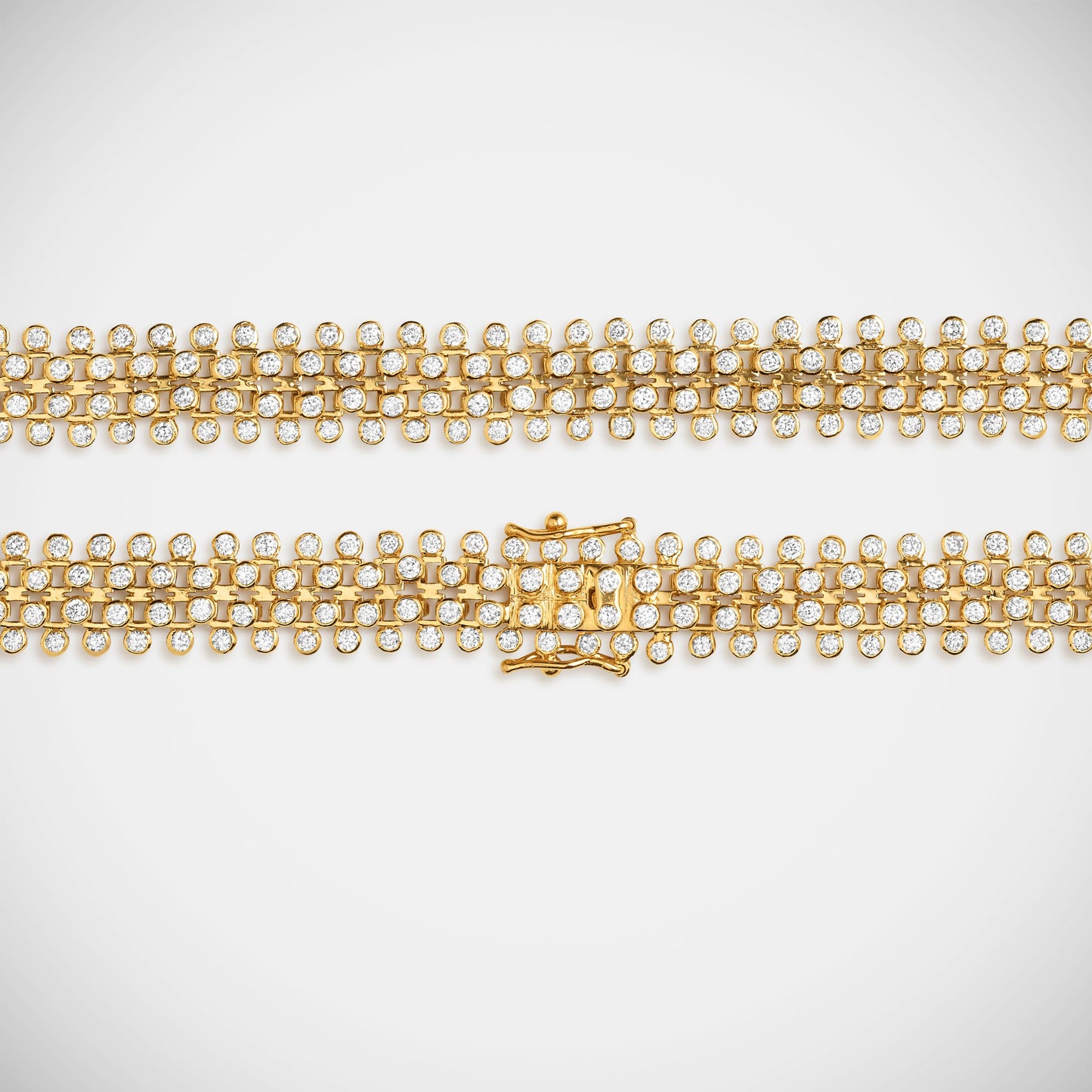 Marie Lichtenberg Staging Chain Mesh Diamonds Bracelet 16cm