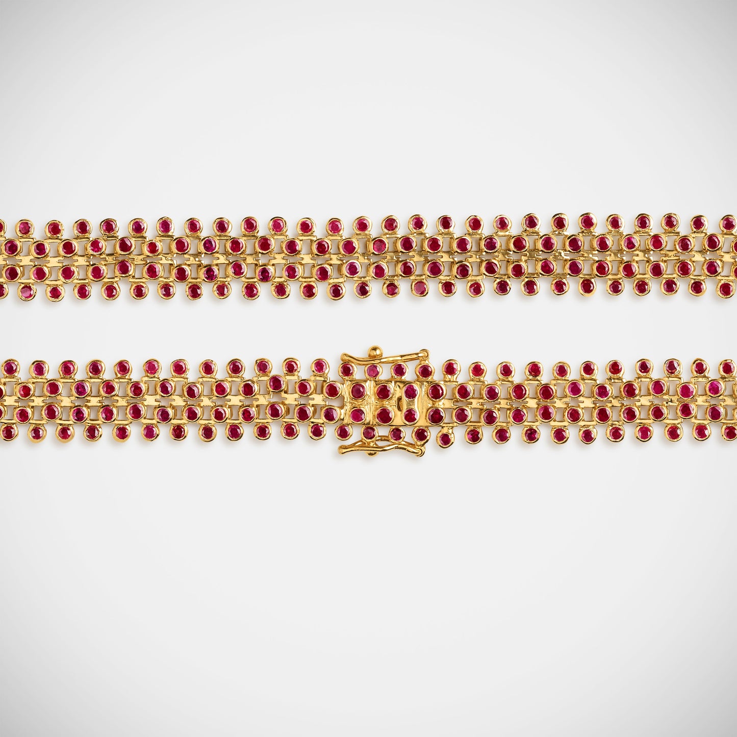 Marie Lichtenberg Staging Chain Mesh Ruby Bracelet 16cm
