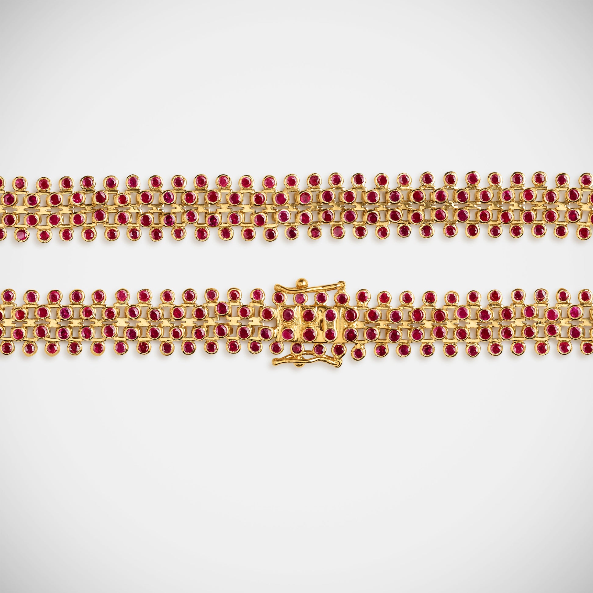 Marie Lichtenberg Staging Chain Mesh Ruby Bracelet 16cm