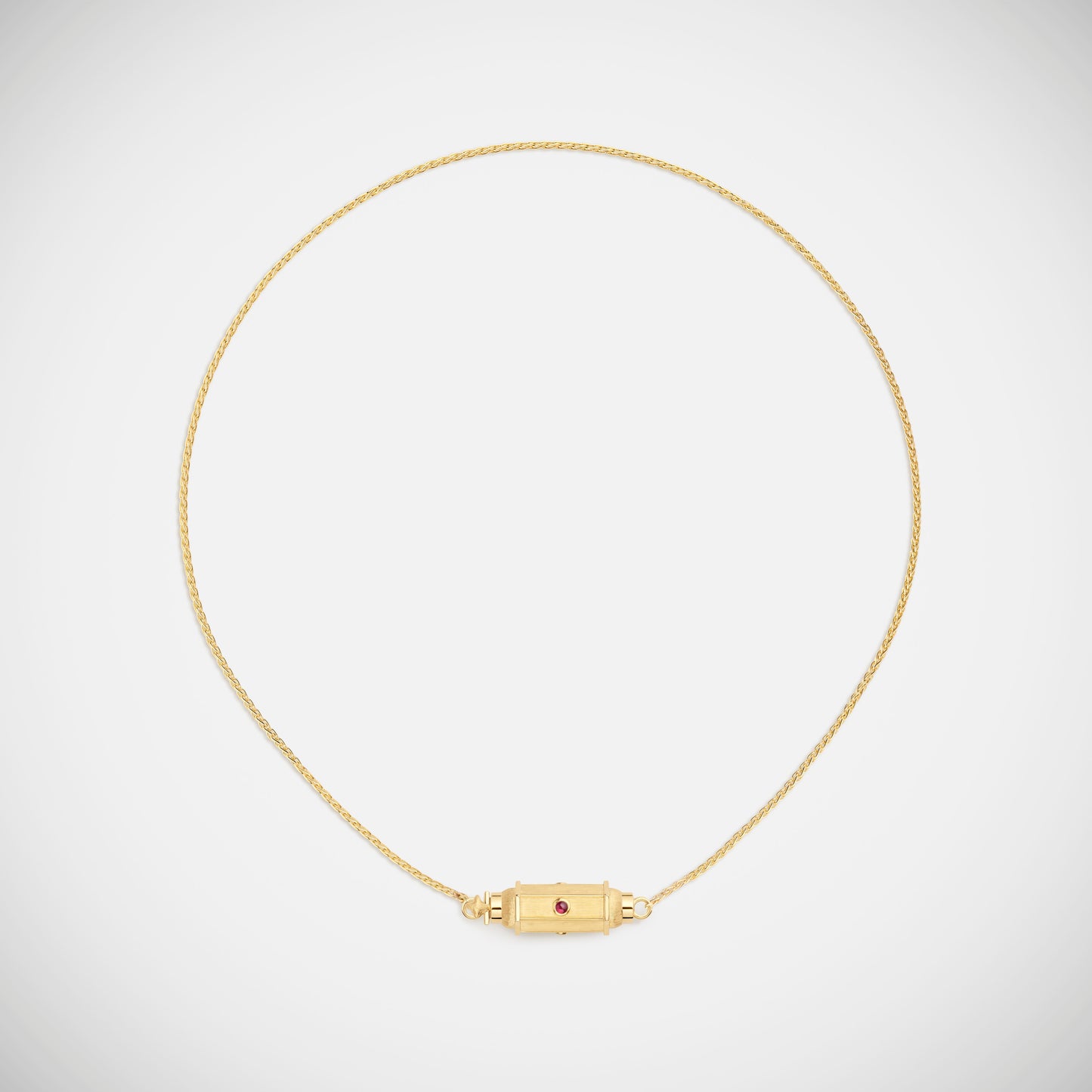 Marie Lichtenberg Staging Baby locket Micro coco ruby locket necklace