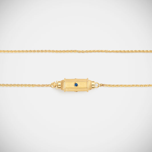 Marie Lichtenberg Staging Baby locket Micro coco sapphire locket necklace