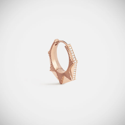 Marie Lichtenberg Staging Earring NYC Diamond Rose Earring medium