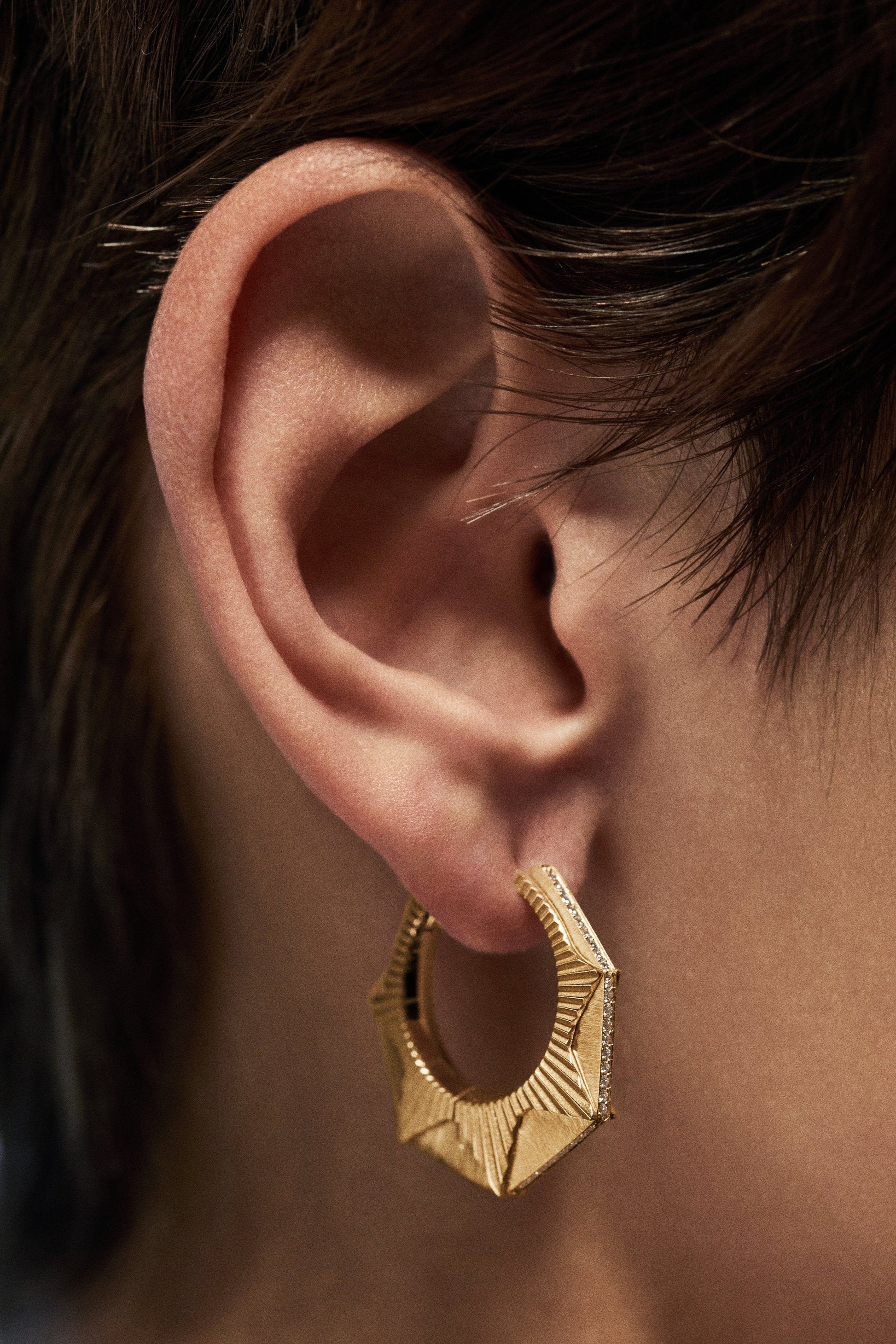 Marie Lichtenberg Staging Earring NYC Diamond Yellow Earring large