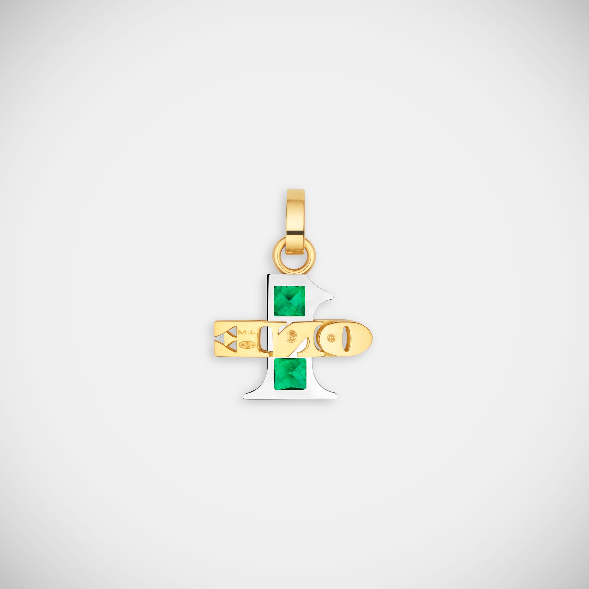 Marie Lichtenberg Staging Pendant One Emerald Pendant