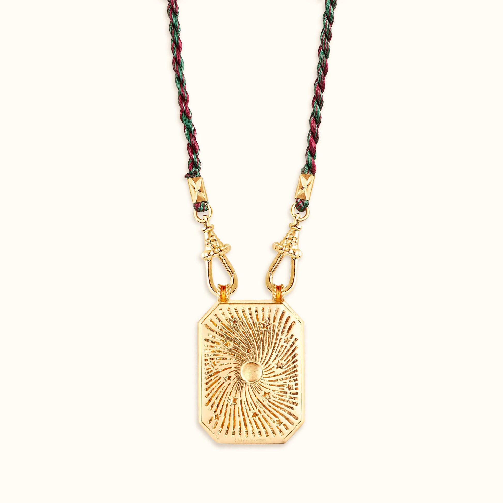 Marie Lichtenberg Staging Scapulaires Pink mushroom Scapular on Silky Link